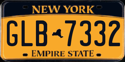 NY license plate GLB7332