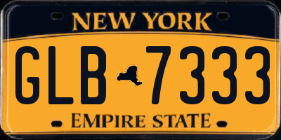 NY license plate GLB7333