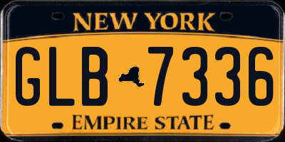NY license plate GLB7336