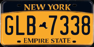 NY license plate GLB7338