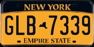 NY license plate GLB7339