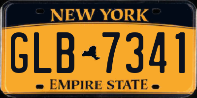 NY license plate GLB7341