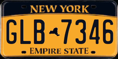 NY license plate GLB7346