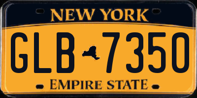 NY license plate GLB7350