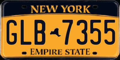 NY license plate GLB7355