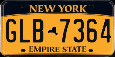 NY license plate GLB7364