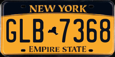 NY license plate GLB7368