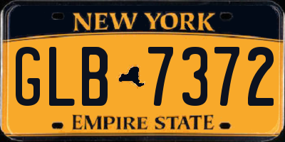 NY license plate GLB7372