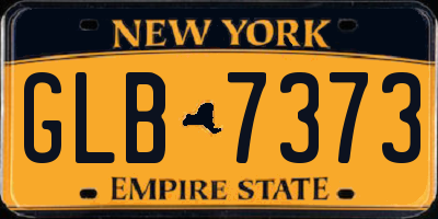 NY license plate GLB7373