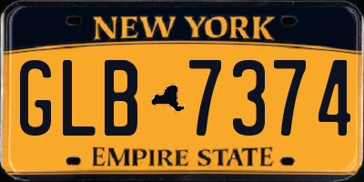 NY license plate GLB7374