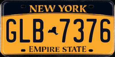 NY license plate GLB7376