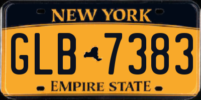 NY license plate GLB7383