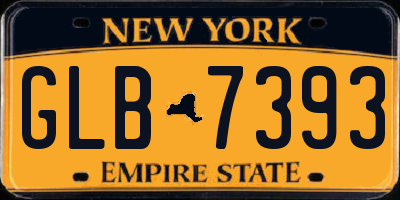 NY license plate GLB7393
