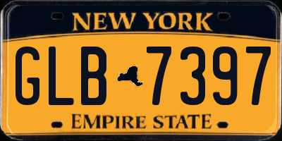 NY license plate GLB7397