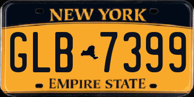 NY license plate GLB7399