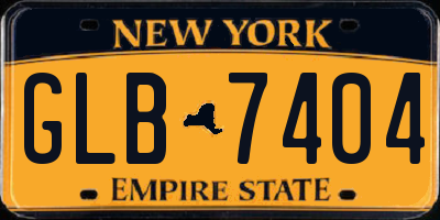NY license plate GLB7404