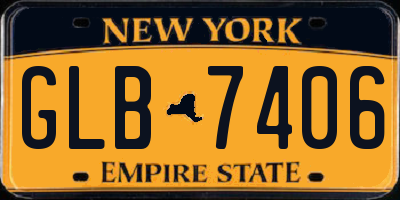 NY license plate GLB7406