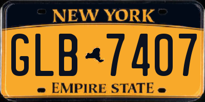 NY license plate GLB7407