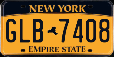 NY license plate GLB7408