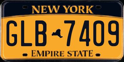 NY license plate GLB7409