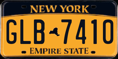 NY license plate GLB7410