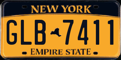 NY license plate GLB7411