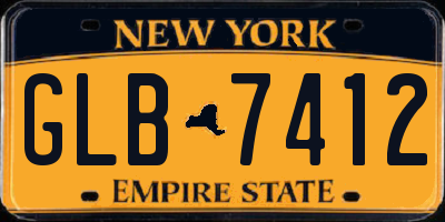 NY license plate GLB7412