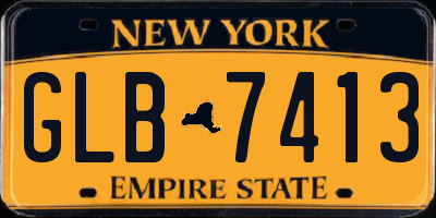 NY license plate GLB7413