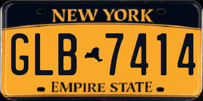 NY license plate GLB7414