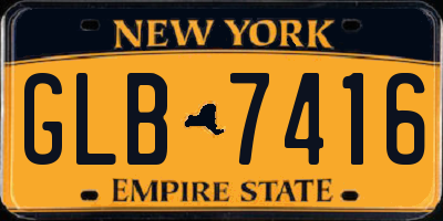 NY license plate GLB7416