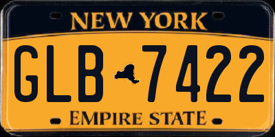 NY license plate GLB7422