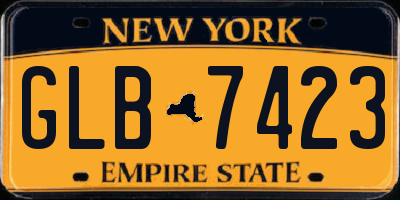 NY license plate GLB7423