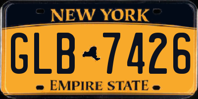 NY license plate GLB7426