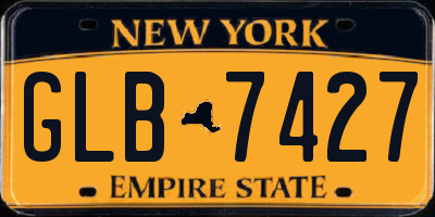 NY license plate GLB7427