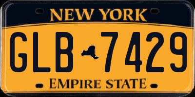 NY license plate GLB7429