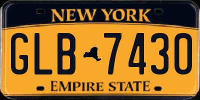 NY license plate GLB7430