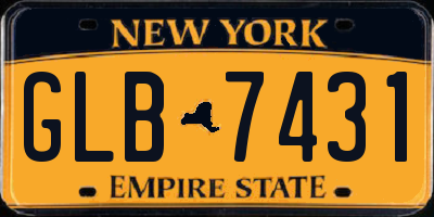 NY license plate GLB7431