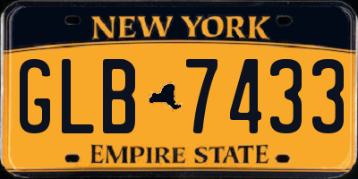 NY license plate GLB7433