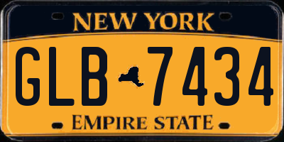NY license plate GLB7434
