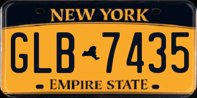 NY license plate GLB7435