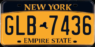 NY license plate GLB7436
