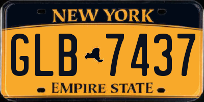 NY license plate GLB7437