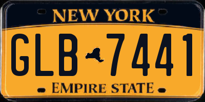 NY license plate GLB7441