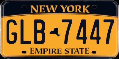 NY license plate GLB7447