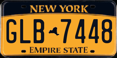 NY license plate GLB7448