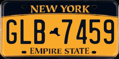 NY license plate GLB7459