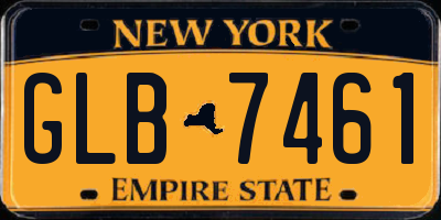 NY license plate GLB7461