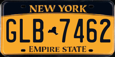 NY license plate GLB7462