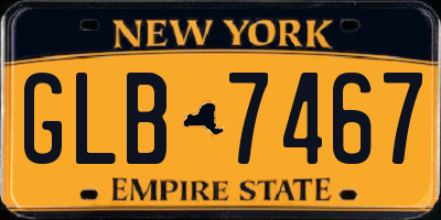 NY license plate GLB7467