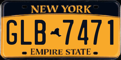 NY license plate GLB7471